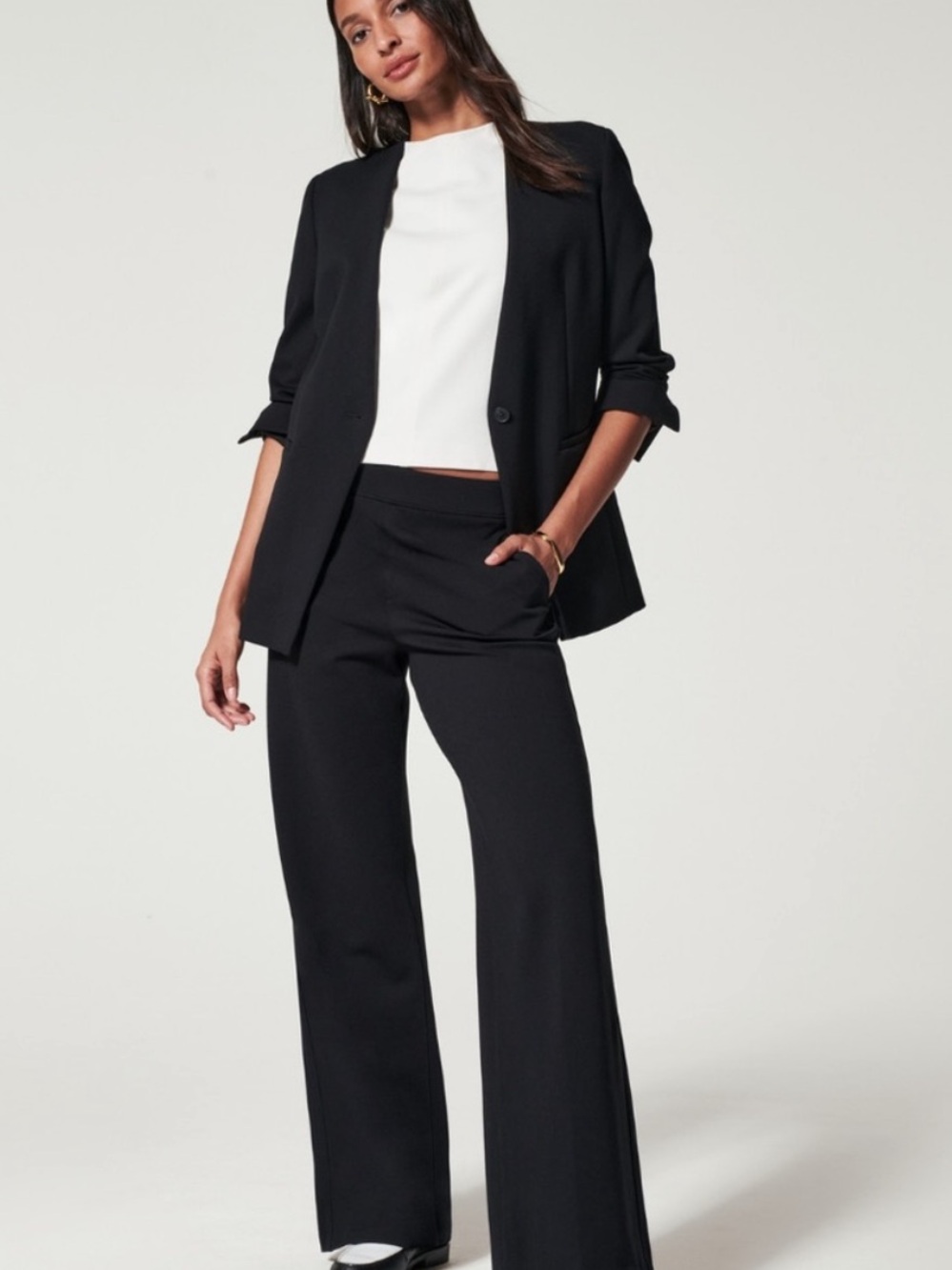 Spanx the Perfect Collarless Blazer in Carefree Crepe
